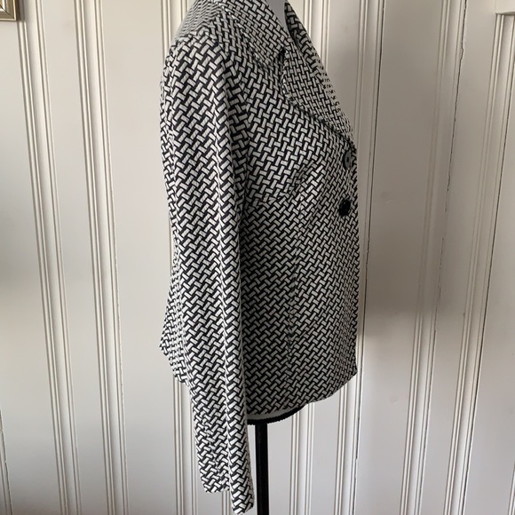 Charter Club Blazer/Jacket Grayish Black & White Size M - Poly/Rayon/Spandex - Picture 5 of 8